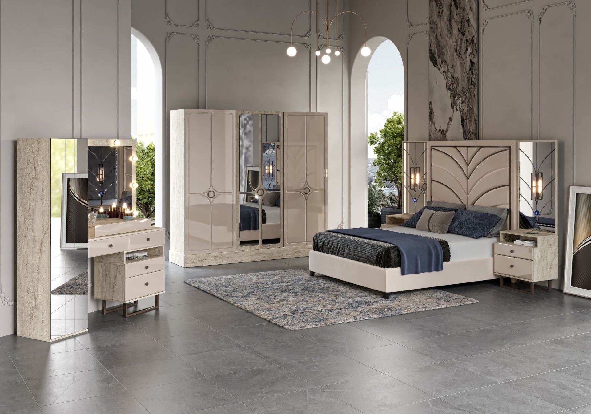 TUDOR YATAK ODASI (MDF)